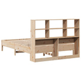 Bookcase Bed without Mattress 120x200 cm Solid Wood Pine
