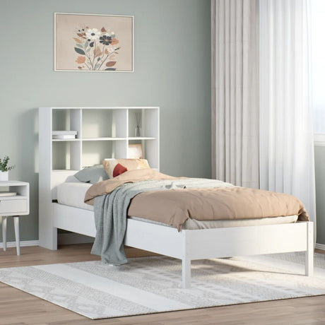 Bookcase Bed Without Mattress 160X200Cm Solid Wood Pine