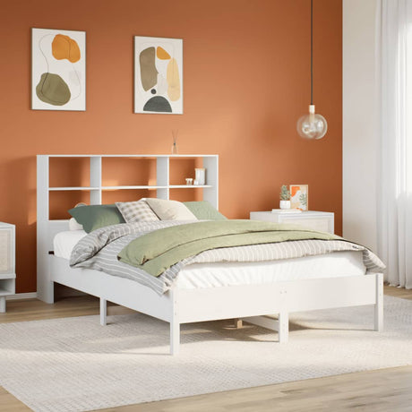 Bookcase Bed Without Mattress 160X200Cm Solid Wood Pine