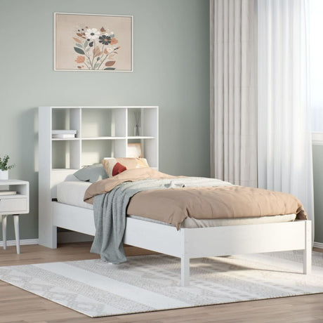 Bookcase Bed Without Mattress 160X200Cm Solid Wood Pine