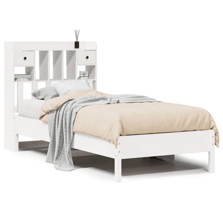 Bookcase Bed Without Mattress Solid Wood Pine