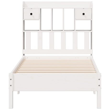 Bookcase Bed Without Mattress Solid Wood Pine