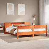 Bookcase Bed Without Mattress King Size Solid Wood Pine