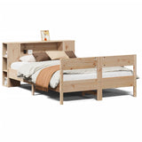 Bookcase Bed Without Mattress King Size Solid Wood Pine