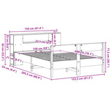 Bookcase Bed Without Mattress King Size Solid Wood Pine