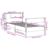 Bookcase Bed Without Mattress 100X200Cm Solid Wood Pine