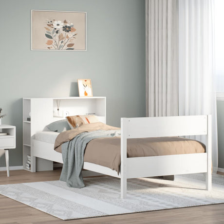Bookcase Bed Without Mattress 100X200Cm Solid Wood Pine