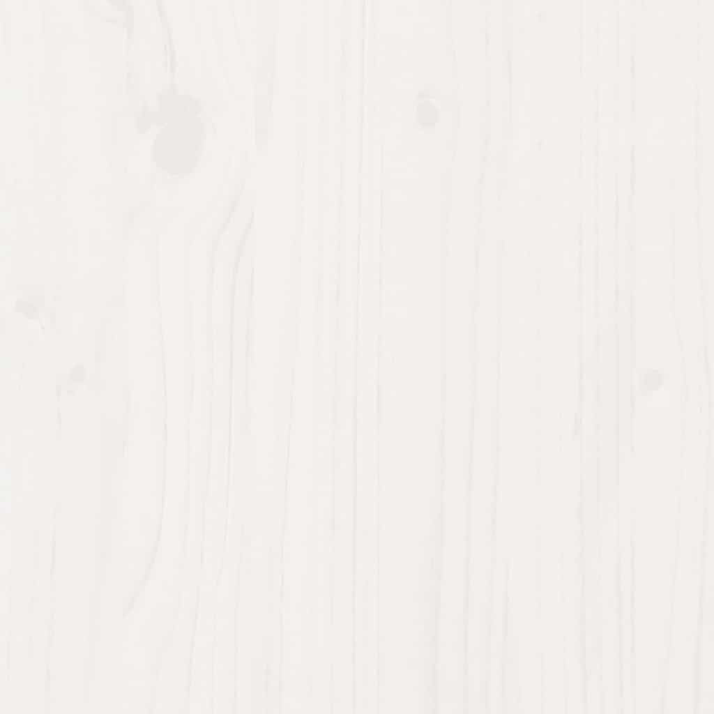 Bookcase Bed without Mattress White 90x200cm Solid Wood Pine