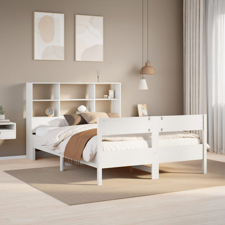 Bookcase Bed Without Mattress 200X200Cm Solid Wood Pine