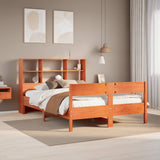Bookcase Bed Without Mattress 200X200Cm Solid Wood Pine
