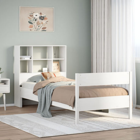 Bookcase Bed Without Mattress 200X200Cm Solid Wood Pine