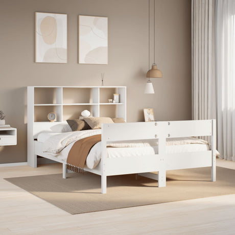 Bookcase Bed Without Mattress 200X200Cm Solid Wood Pine