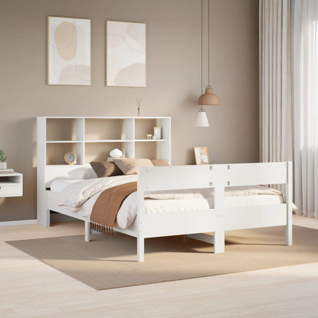 Bookcase Bed Without Mattress 200X200Cm Solid Wood Pine