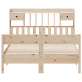 Bookcase Bed without Mattress 160x200cm Solid Wood Pine
