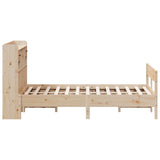 Bookcase Bed without Mattress 160x200cm Solid Wood Pine