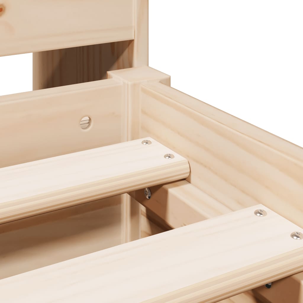 Bookcase Bed without Mattress 160x200cm Solid Wood Pine