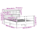 Bookcase Bed without Mattress 160x200cm Solid Wood Pine