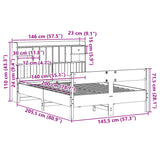 Bookcase Bed without Mattress Wax Brown 140x200cm Solid Wood Pine