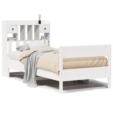 Bookcase Bed Without Mattress Solid Wood Pine