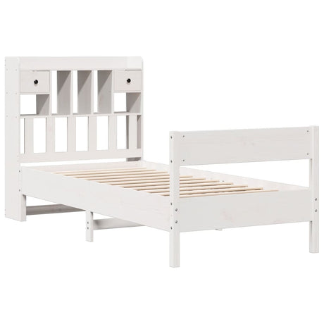 Bookcase Bed Without Mattress Solid Wood Pine