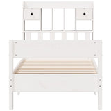 Bookcase Bed Without Mattress Solid Wood Pine