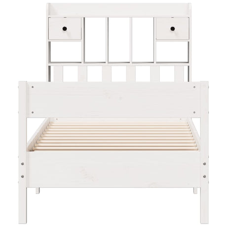 Bookcase Bed Without Mattress Solid Wood Pine
