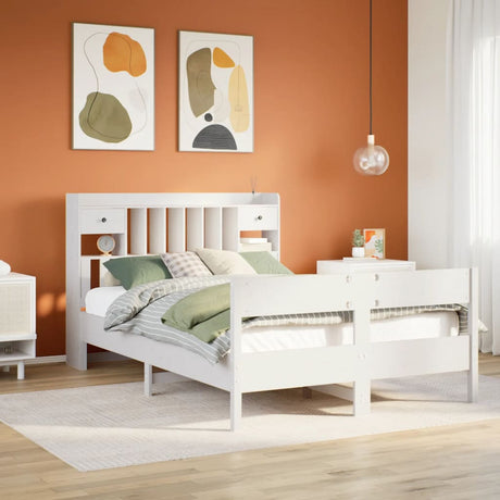 Bookcase Bed Without Mattress Solid Wood Pine