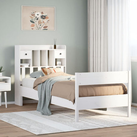 Bookcase Bed Without Mattress Solid Wood Pine
