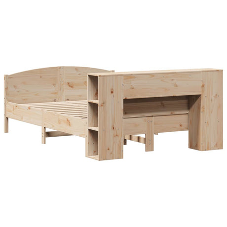 Bookcase Bed Without Mattress 150X200Cm Solid Wood Pine