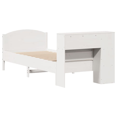 Bookcase Bed Without Mattress 90X200Cm Solid Wood Pine
