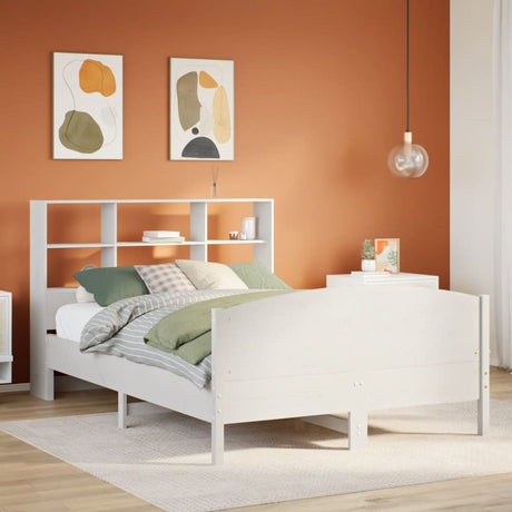 Bookcase Bed Without Mattress 200X200Cm Solid Wood Pine
