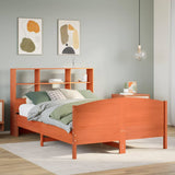 Bookcase Bed Without Mattress 200X200Cm Solid Wood Pine