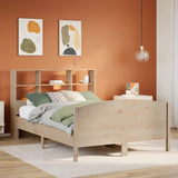 Bookcase Bed Without Mattress 200X200Cm Solid Wood Pine