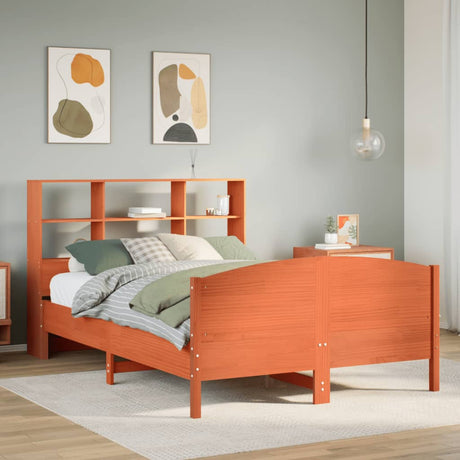 Bookcase Bed Without Mattress 200X200Cm Solid Wood Pine