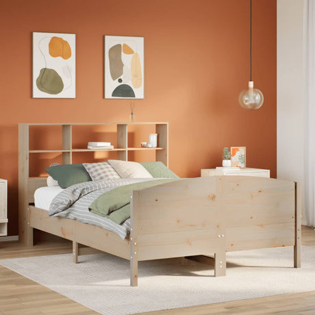 Bookcase Bed Without Mattress 200X200Cm Solid Wood Pine