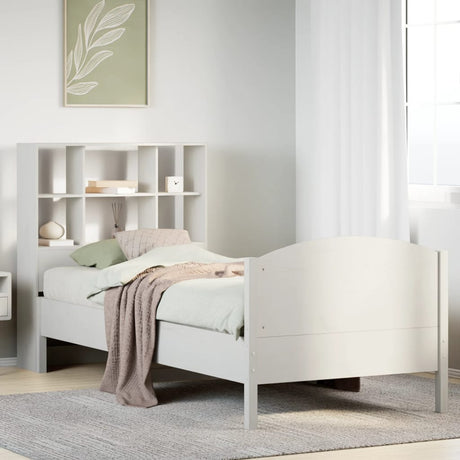 Bookcase Bed Without Mattress 200X200Cm Solid Wood Pine