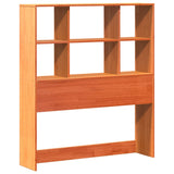 Bookcase Bed without Mattress Wax Brown 100x200cm Solid Wood Pine
