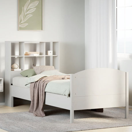 Bookcase Bed Without Mattress 200X200Cm Solid Wood Pine