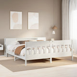 Bookcase Bed Without Mattress King Size Solid Wood Pine