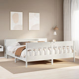 Bookcase Bed Without Mattress King Size Solid Wood Pine