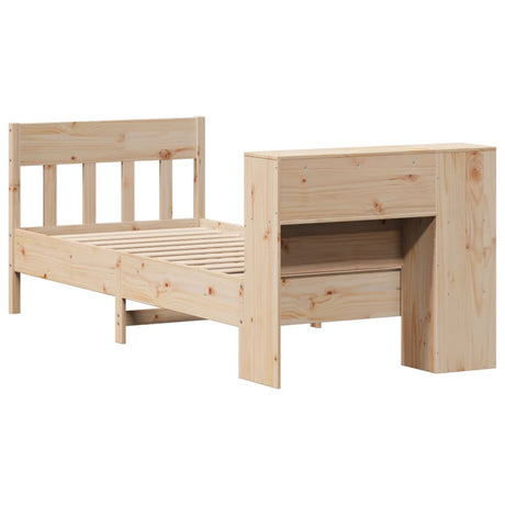 Bookcase Bed Without Mattress 100X200Cm Solid Wood Pine