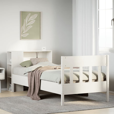 Bookcase Bed Without Mattress 100X200Cm Solid Wood Pine