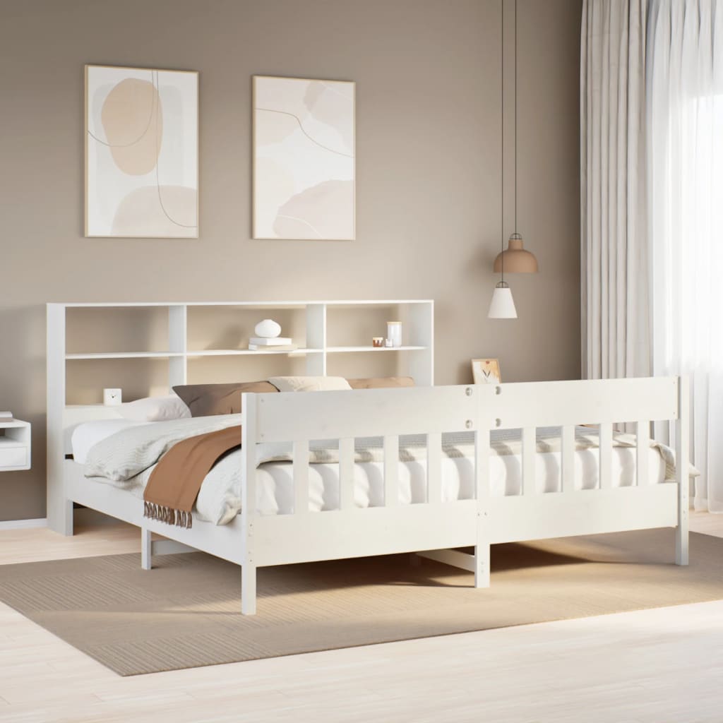Bed Frame Without Mattress King Size Solid Wood Pine