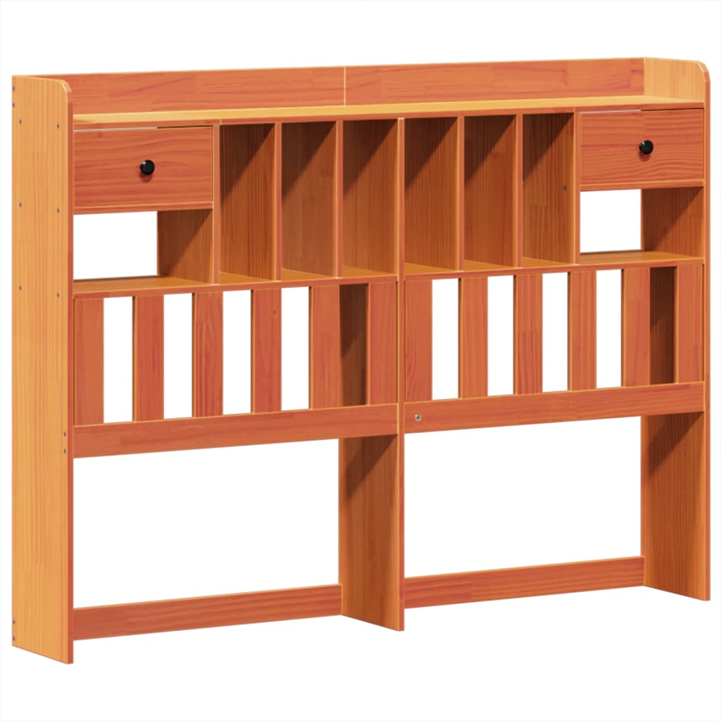 Bed Frame without Mattress Wax Brown 140x190 cm Solid Wood Pine