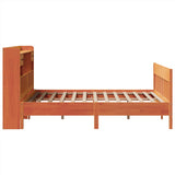 Bed Frame without Mattress Wax Brown 140x190 cm Solid Wood Pine