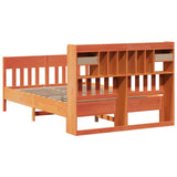 Bed Frame without Mattress Wax Brown 140x190 cm Solid Wood Pine