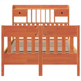 Bed Frame without Mattress Wax Brown 120x190 cm Solid Wood Pine