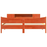 Bed Frame without Mattress Wax Brown 200x200 cm Solid Wood Pine