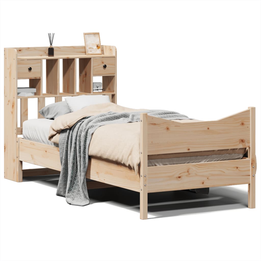 Bed Frame without Mattress 75x190 cm Small Single Solid Wood Pine