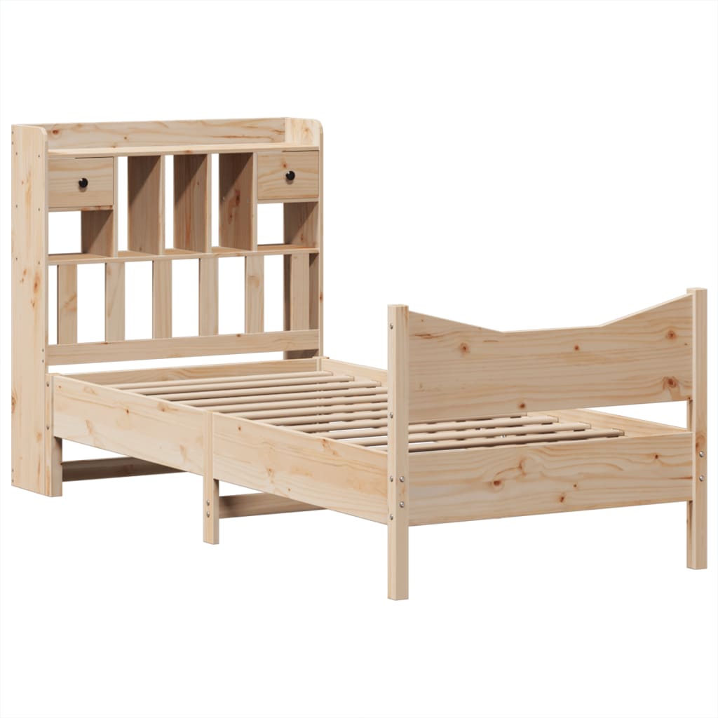 Bed Frame without Mattress 75x190 cm Small Single Solid Wood Pine